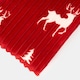 image 4 of OHS Christmas Stag Ribbed Sherpa Fleece Reverse Soft Warm Blanket Throw, Red - 125x160cm