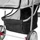 image 8 of KCT Hooded Foldable Pet Dog Cat Stroller with Waterproof Rain Cover - Grey - 4 Wheel Travel Carriage with Safety Leash, Canopy, Cup Holder, Storage Tray | Grey | 1