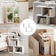 image 4 of Levede 20cm Slide Table for Living Room Sofa End Narrow Space 3 Tier Storage | White | White