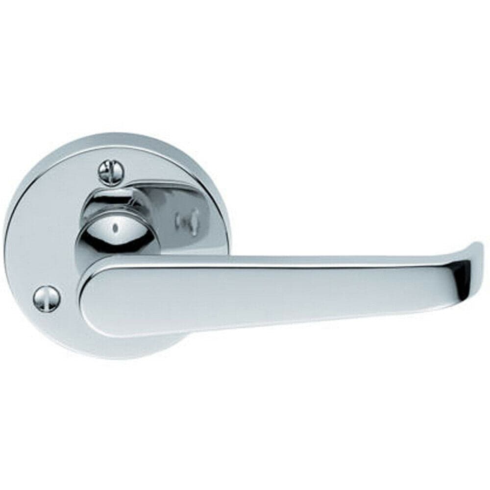 Loops PAIR Victorian Straight Shaped Lever on 59mm Round Rose Polished Chrome Handle
