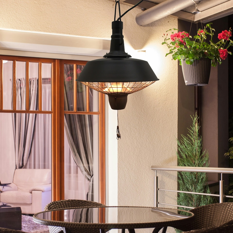 image 1 of Outsunny 2100W Electric Patio Heater Garden Ceiling Hanging Warmer Halogen Light