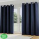 image 1 of Supersoft Navy Curtains 66 x 72 inch (168 x 183 cm) Room Darkening Eyelet Thermal Noise Reducing Curtains for Bedroom and Living Room
