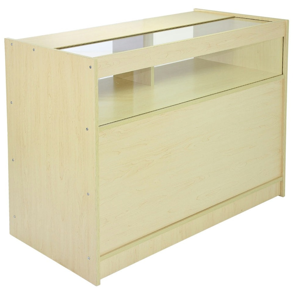 image 1 of Fusion Maple Shop Counter & Retail Display Set Brown