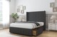image 4 of Sloomy Marlborough Graphite Dumfries Divan Bed Base 2 Drawers Foot-End With 54 Inch Wingback Headboard & 12 Inch Matching Footboard | Grey | Graphite | King | 1