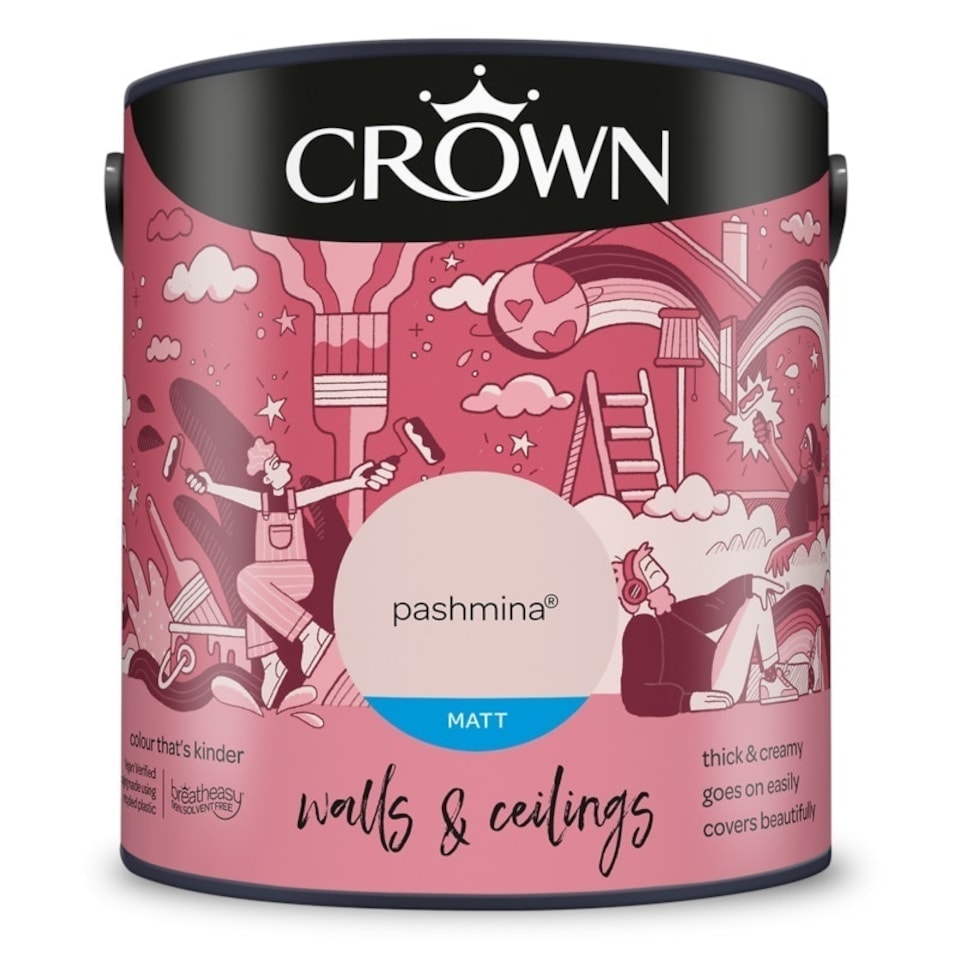 image 1 of Crown Walls & Ceilings Matt 2.5L Pashmina