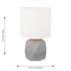 image 5 of Set of 2 Wilson - Concrete Lamps | Grey | White | Medium | 2