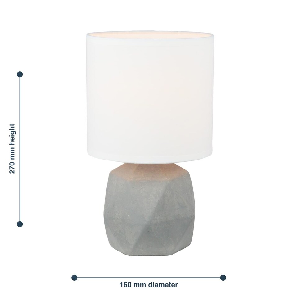 image 1 of Set of 2 Wilson - Concrete Lamps | Grey | White | Medium | 2