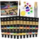 image 1 of Desire Deluxe Acrylic Paint Set School Art Supplies for Artist – 30pc Craft Kit for Rock, Wood, Ceramic, Canvas, Paper & Fabric – Include Mixing Knife, Sponge, Palette and 3 Sizes Premium Brushes