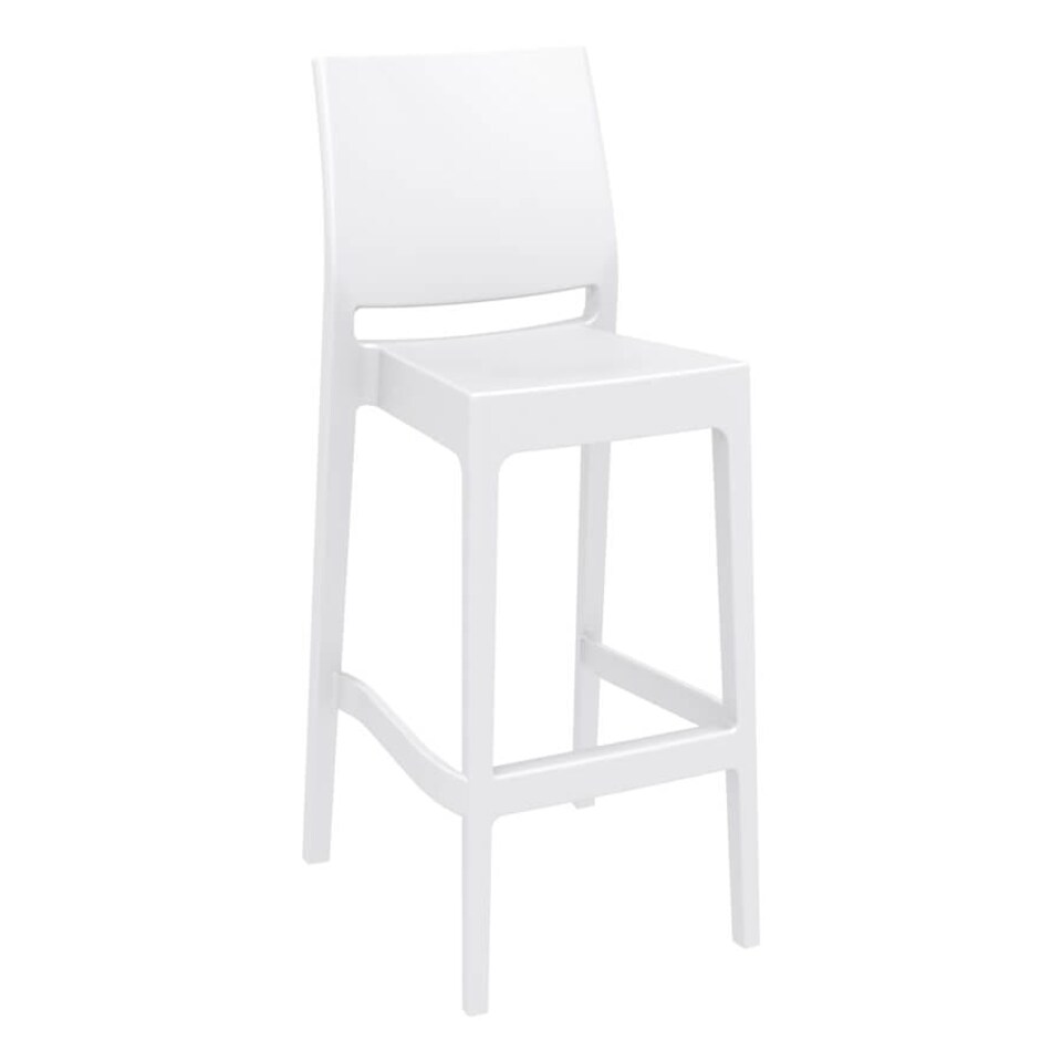 Spek Bar Stool 75 - White (Suitable For Outdoor) White
