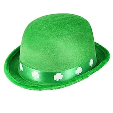 Adult Bowler Hat with Shamrock Band St. Patrick's Day Fancy Dress