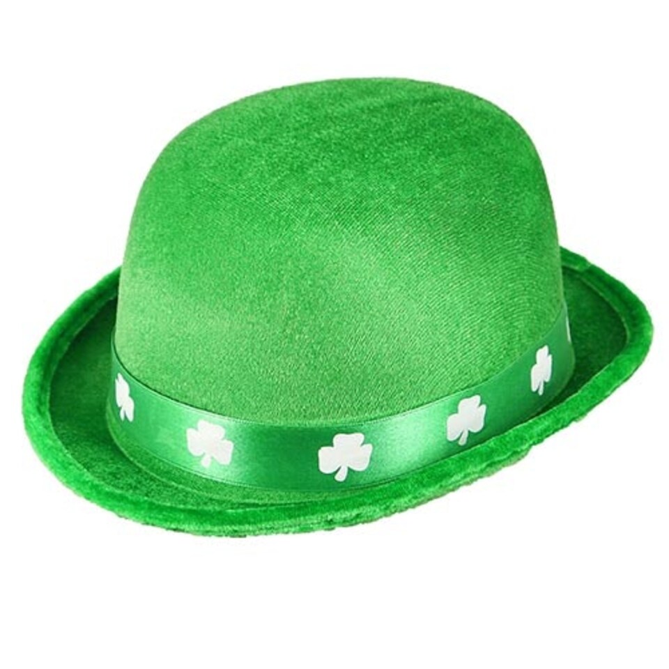 Adult Bowler Hat with Shamrock Band St. Patrick's Day Fancy Dress