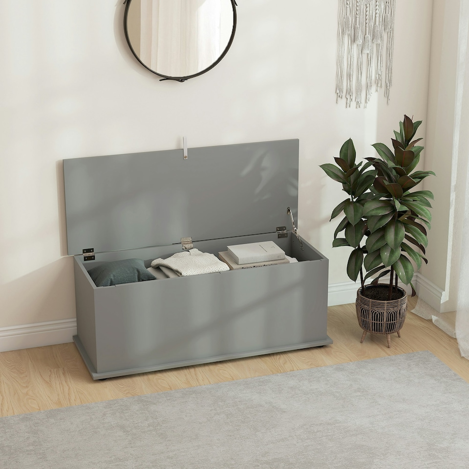 image 1 of HOMCOM Storage Chest With Lid, 113L Storage Box N/A