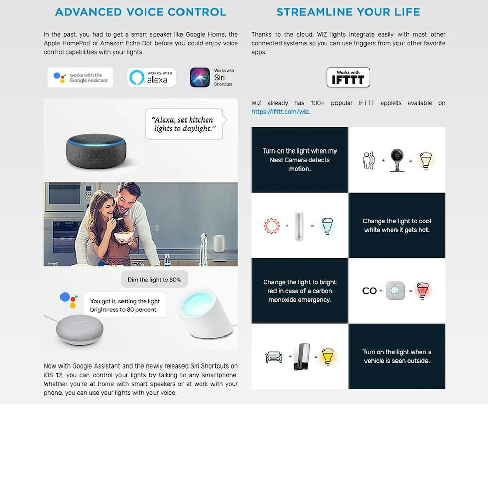 image 1 of WiZ GU10 LED Smart Dimmable 350 Lumen Lightbulb