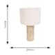 image 7 of ValueLights Chloe Marble Effect Natural Table Lamp with Drum Shade