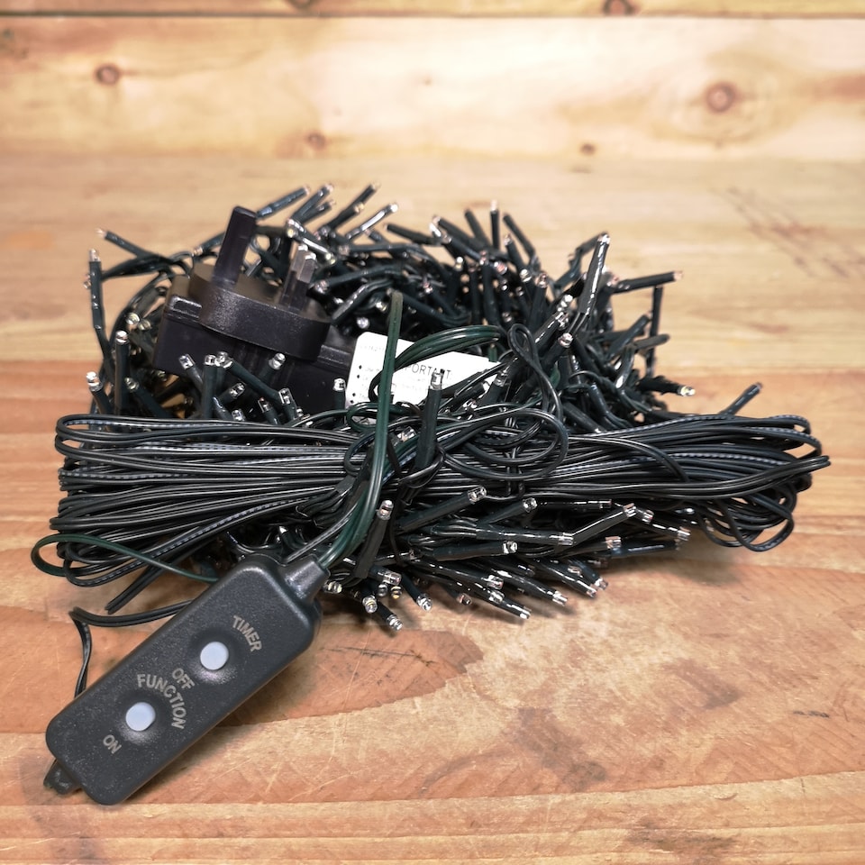 image 1 of 720 LED 9.3m Premier Clusterbrights Indoor Outdoor Multifunction Mains Operated Christmas Cluster Lights with Timer in Vintage Gold