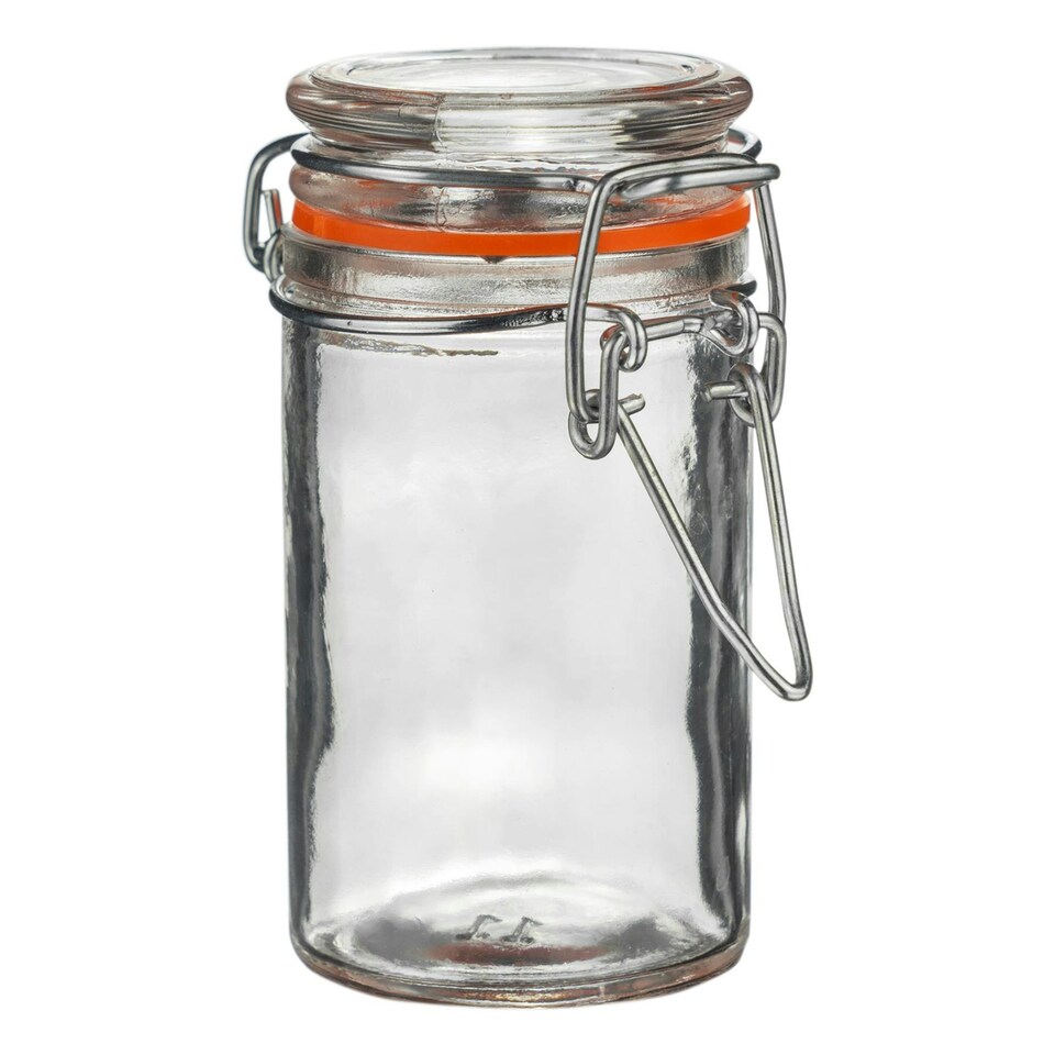 image 1 of Argon Tableware Glass Storage Jars with Heart Labels - 70ml - Clear - Pack of 6