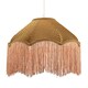 image 2 of Golden Ochre Victorian Scallop Pendant Light Shade with Long Tassels
