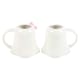 image 2 of Something Different Mr And Mrs Boo Ghost Mug Set - White/Black/Baby Pink - One Size