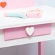 image 8 of ZONEKIZ Kids Vanity Set w/ Mirror, Drawer, Cute Patterns, for Girls - Pink Pink