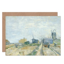 Van Gogh Montmartre Windmills Allotments Art Card