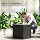 image 4 of Outsunny 93L Plastic Garden Storage Box, Outdoor Storage Box with Handles, Waterproof Outdoor Storage Container for Garden Tools and Accessories, Black