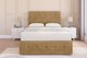 image 1 of Sloomy Cambridge Mink Plush Divan Bed Base 2 Drawers Left Side With 26 Inch Strutted Headboard & 12 Inch Matching Footboard | Brown | Mink | Single | 1