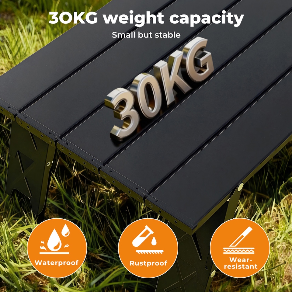 image 1 of Levede Folding Camping Table Mini Aluminium Portable Picnic Desk Lightweight