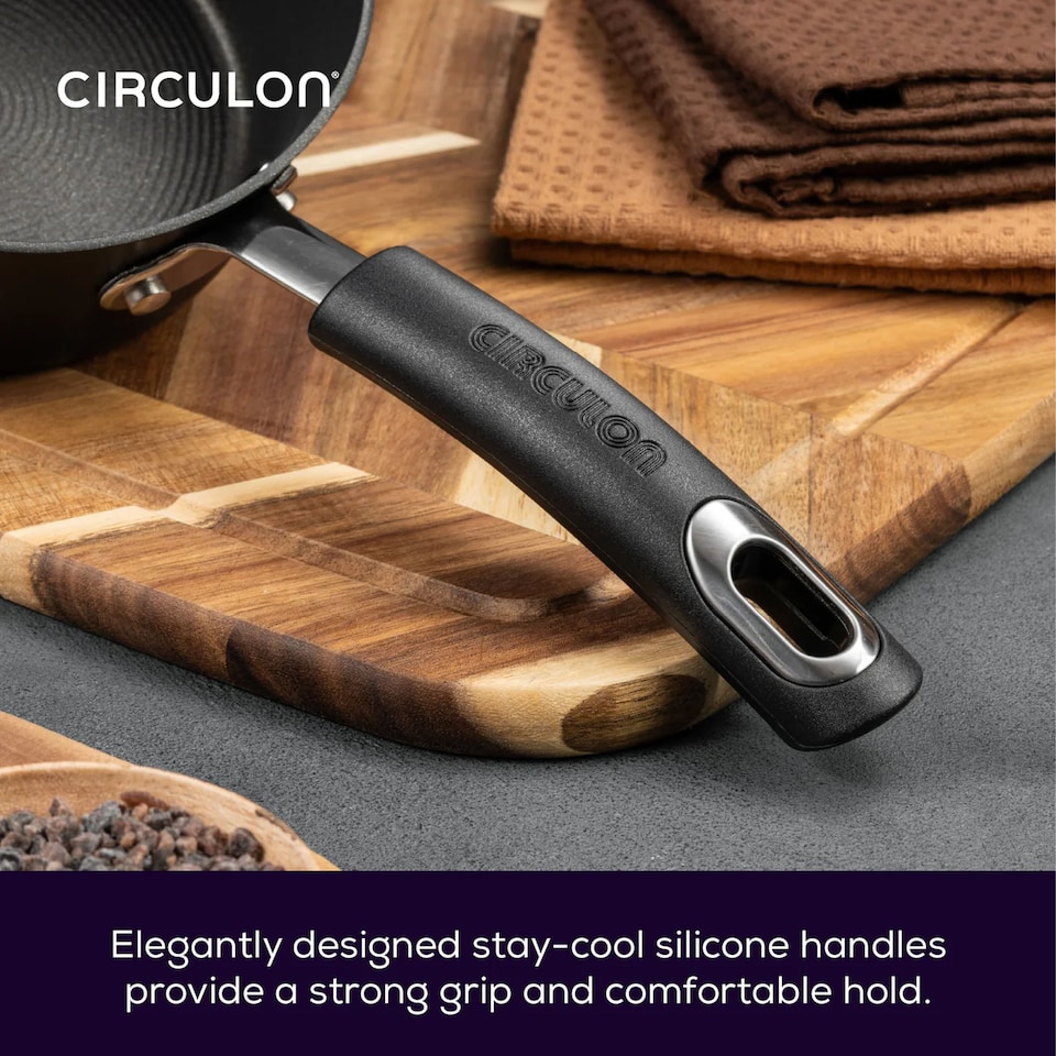 image 1 of Circulon Total Hard Anodised Non Stick 5 Piece Cookware Set - Black