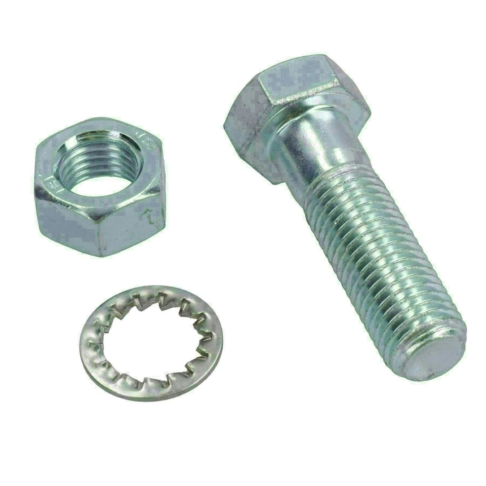 image 1 of M16 (16mm) x 55mm High Tensile Tow Bar Ball Fixing Bolts Washers + Nuts 20 Pack