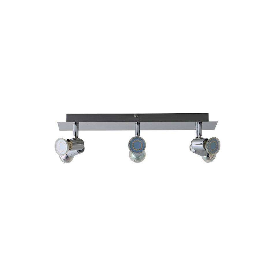 image 1 of ValueLights Consul Chrome 6 Way Adjustable Ceiling Spotlight | Chrome