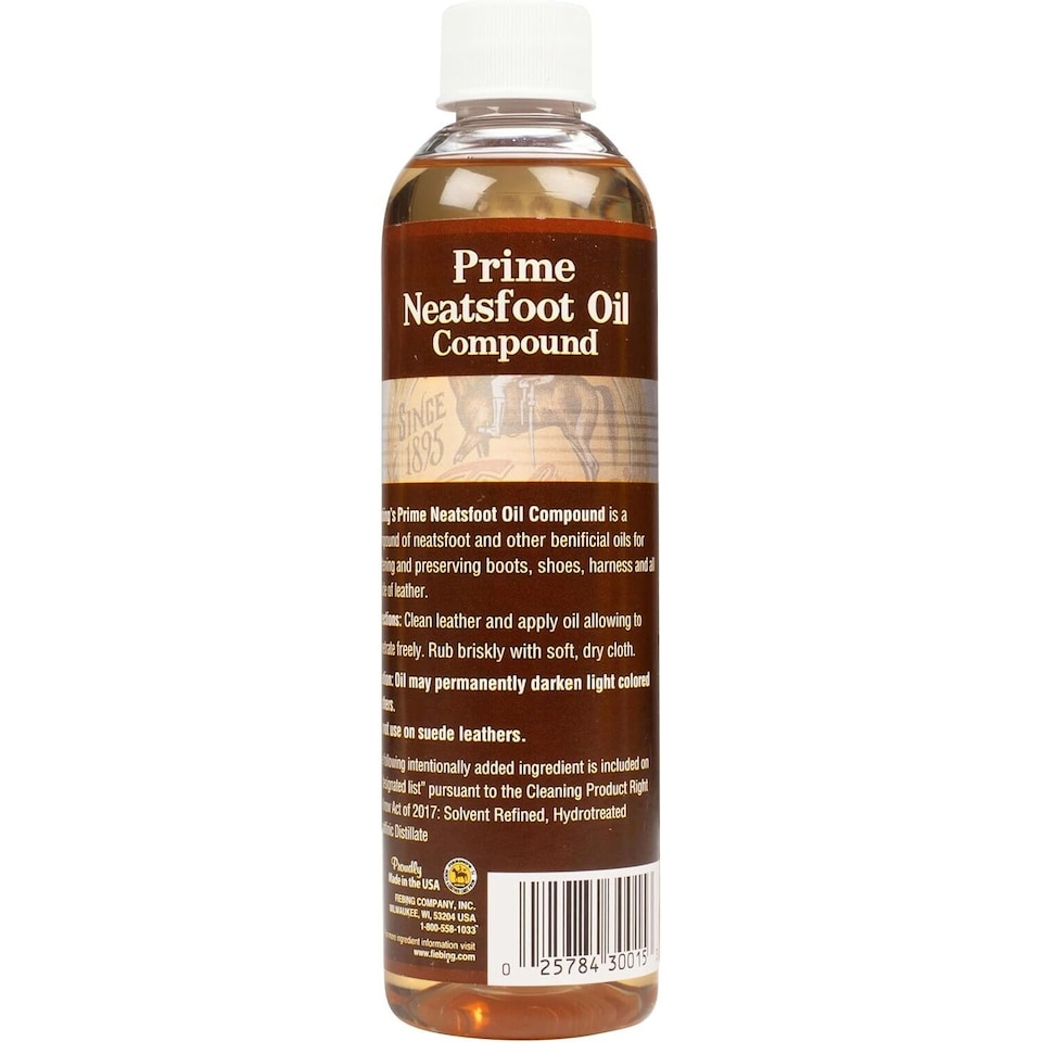 image 1 of Fiebing's Prime Neatsfoot Oil Compound - Refined Formula for Leather 8oz | Clear