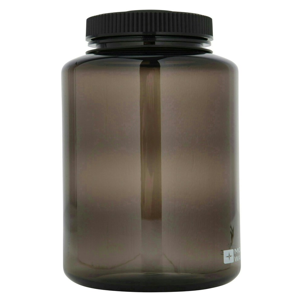 image 1 of Mountain Warehouse 1L Plastic Bottle with Wide Screw Top Leak Proof Lid BPA Free Black