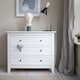 image 3 of Karlstad Chest of Drawers 3 Drawer Wide in Classic White