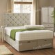 image 1 of Silver Plush Velvet Foot Lift Ottoman Divan Bed Set 4ft6 Double