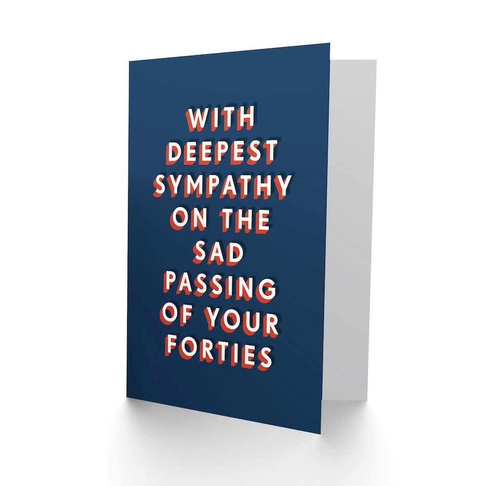 image 1 of Sad Passing Of Your Forties 50 Year Old For Him Funny 50th Birthday Card