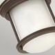 image 2 of Hinkley Hadrian 1 Light Flush Mount Oil Rubbed Bronze with Opal Glass IP44