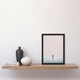 image 2 of Alone No 1 Minimalist Soft Pastel Peaceful Black Framed Wall Art Print A4