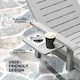 image 4 of Outsunny Set of 2 Resin Reclining Sun Loungers for Garden Grey | Light Grey