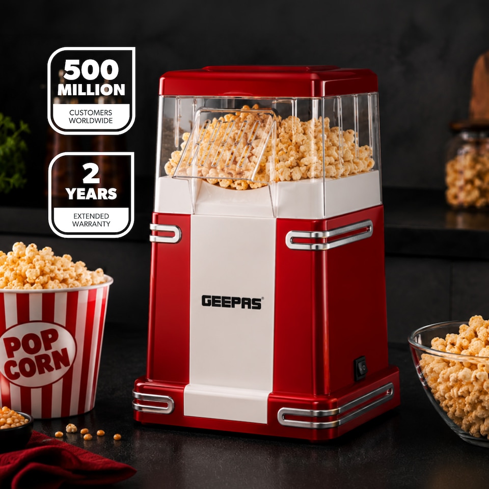 image 1 of GEEPAS 1200W Electric Popcorn Maker Machine