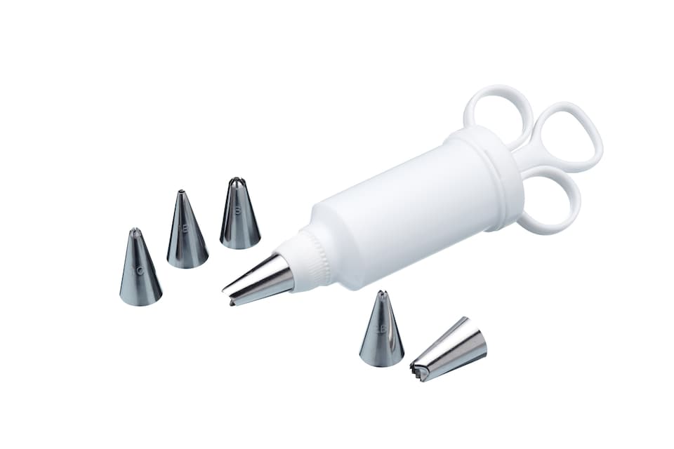 image 1 of KitchenCraft Icing Syringe Plastic 6 Nozzle