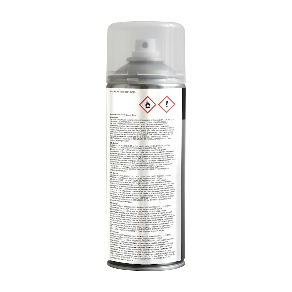 image 1 of Jenolite Directorust Radiator Enamel Paint - Silver Gloss - 400ml Spray Can - 3-Pack