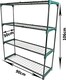 image 2 of Flower Staging Display Greenhouse Shelving Racking 4 Tier Garden Pot Plants 2pcs