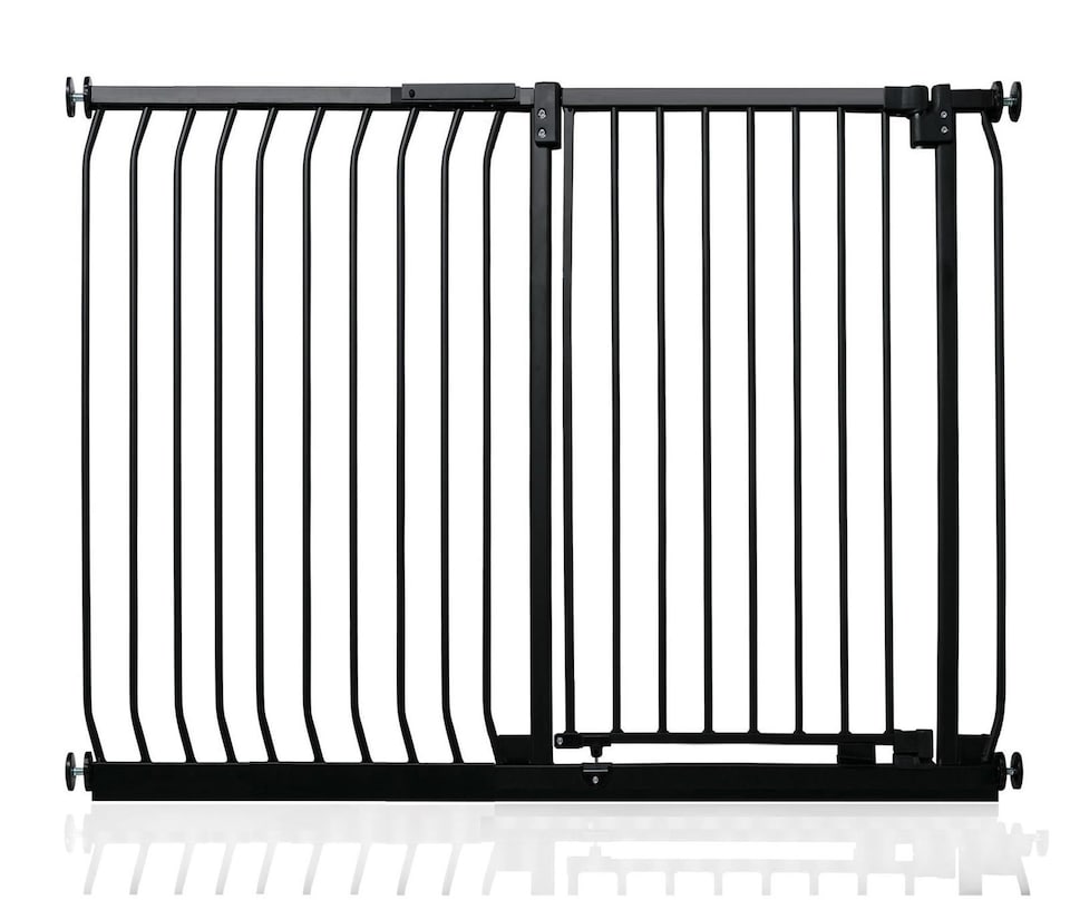 image 1 of Safetots Extra Tall Elite Safety Gate, 125cm - 134cm, Matt Black, Extra Tall 96.8cm in Height, Pressure Fit Stair Gate, Baby Gate for Doors Hallways and Spaces, Safety Barrier, Easy Installation