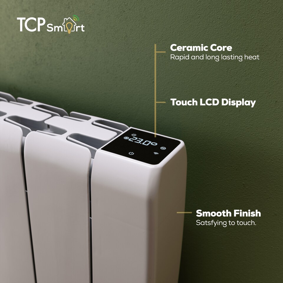 image 1 of TCP Smart 1500W White Ceramic Panel Electric Radiator