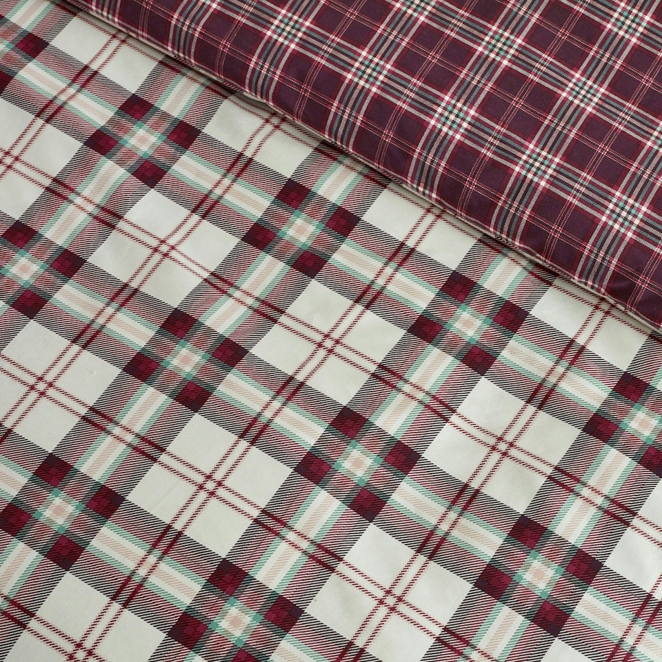 image 1 of Catherine Lansfield Kelso Check Reversible Duvet Cover Set Plum | Purple | Plum | Double