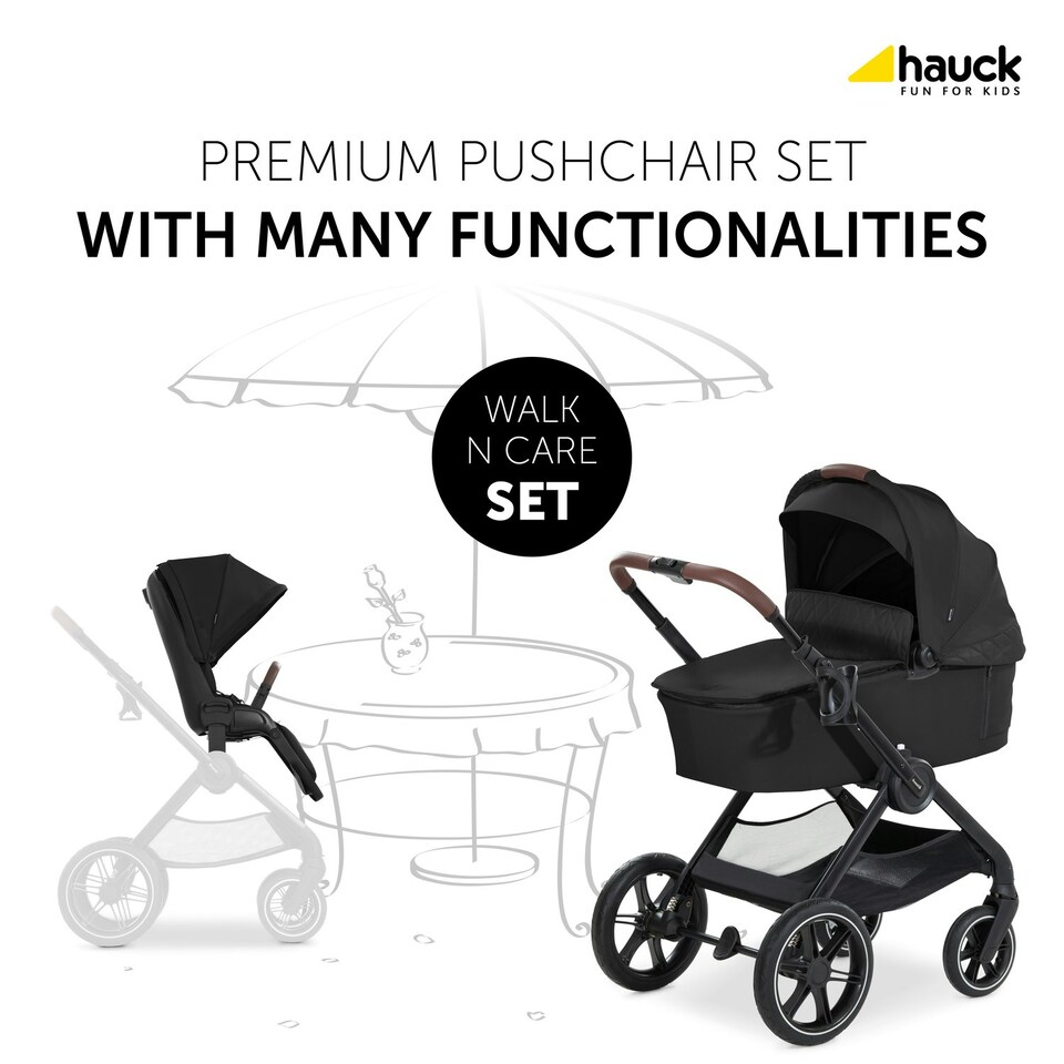 image 1 of hauck Walk N Care Pushchair Set - Black Black