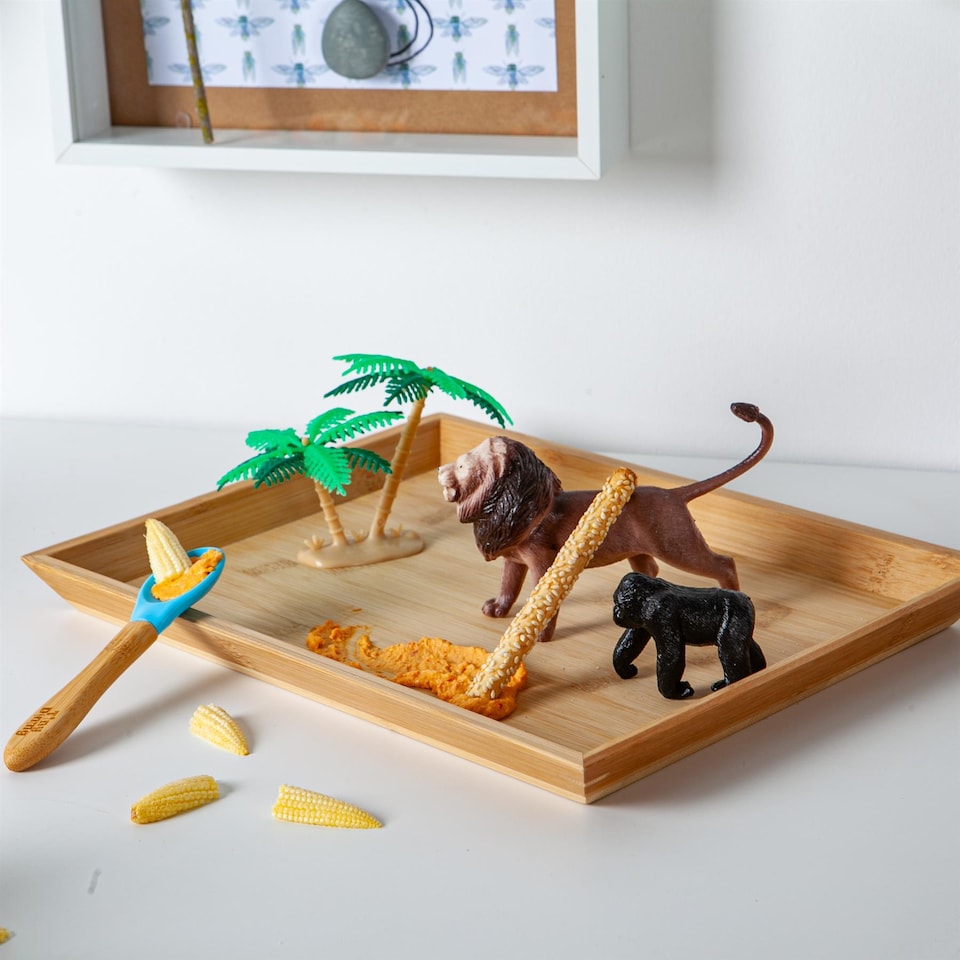 image 1 of Argon Tableware Bamboo Serving Tray - 33 x 25cm | Brown | Brown