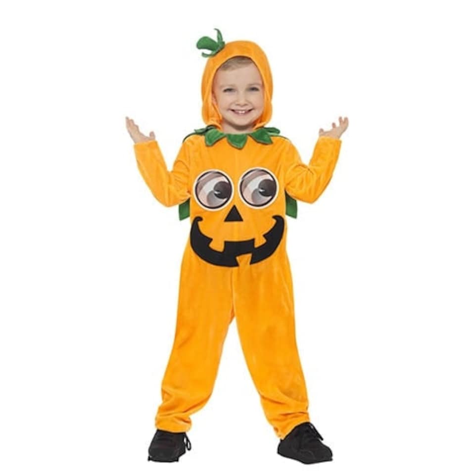 image 1 of Pumpkin Jumpsuit Halloween Fancy Dress Costume Unisex Toddler Age 3-4 | Multi | One Size