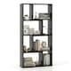 image 1 of COSTWAY 5-Tier Geometric Bookshelf Bookcase Organizer Black Black