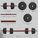 image 5 of HOMCOM 25kg Adjustable 2 IN 1 Barbell Dumbbells Weight Set for Body Fitness